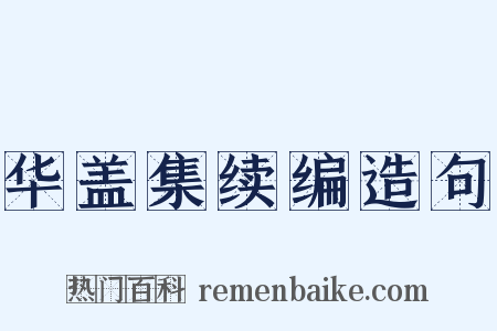 华盖集续编造句是什么意思的图片